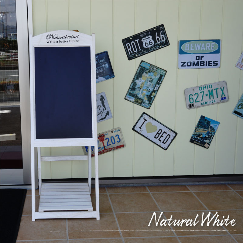 木製シャビーシック黒板　黒板　看板　アンティーク調　店舗用品　業務用 s-a761_5.jpg