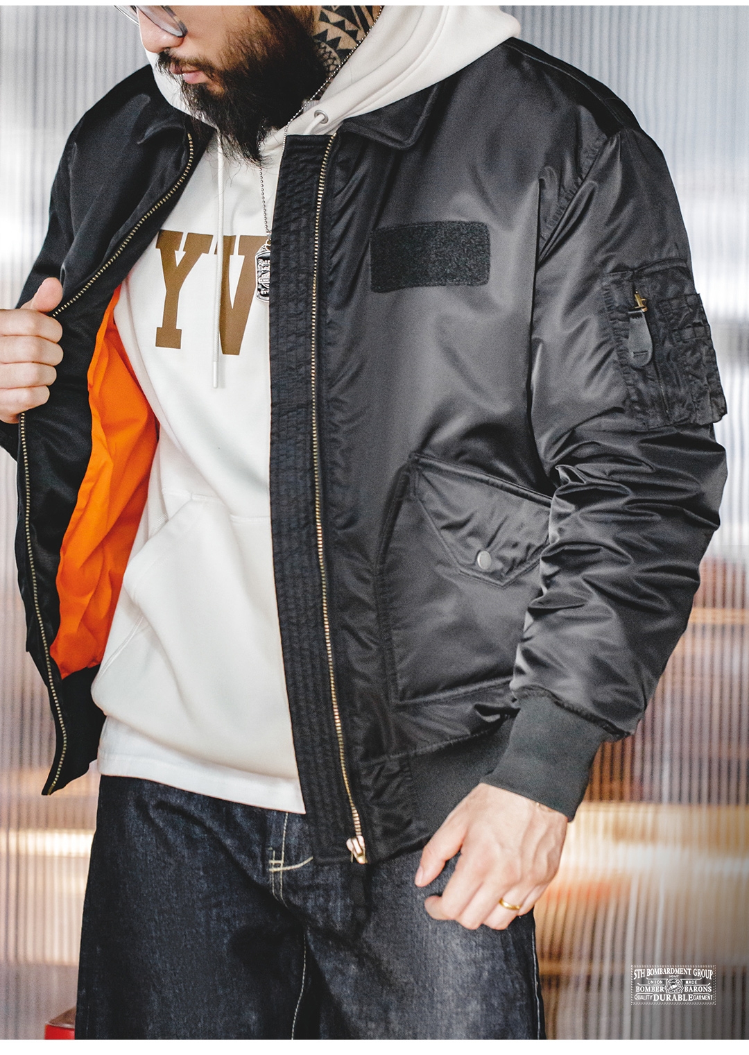 CWU-45P フライトジャケット メンズ ミリタリージャケット ボンバー