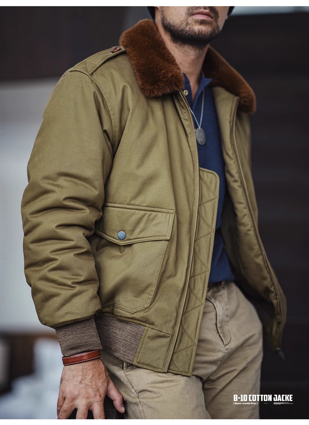 B-10 フライトジャケット メンズ ボンバージャケット ミリタリー