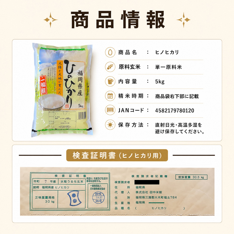 ヒノヒカリ 米 20kg 送料無料 白米 ひのひかり 福岡県産 令和7年産 5kg