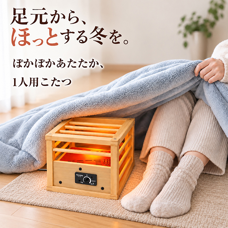 TEKNOS（テクノス） 一人用こたつテーブル 1人用こたつ ミニこたつ