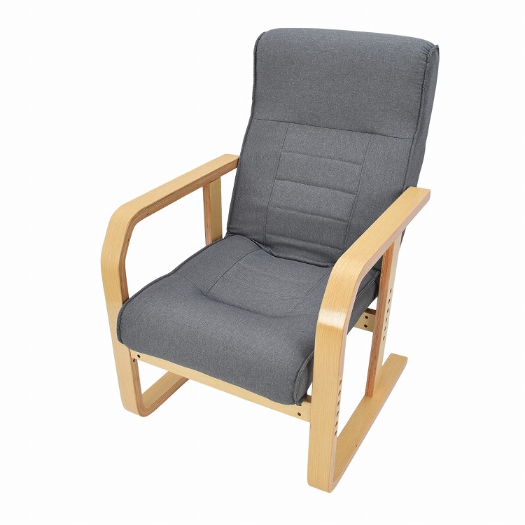 座椅子 1人掛け 高座椅子 肘掛付き ハイバック 腰痛 リクライニング