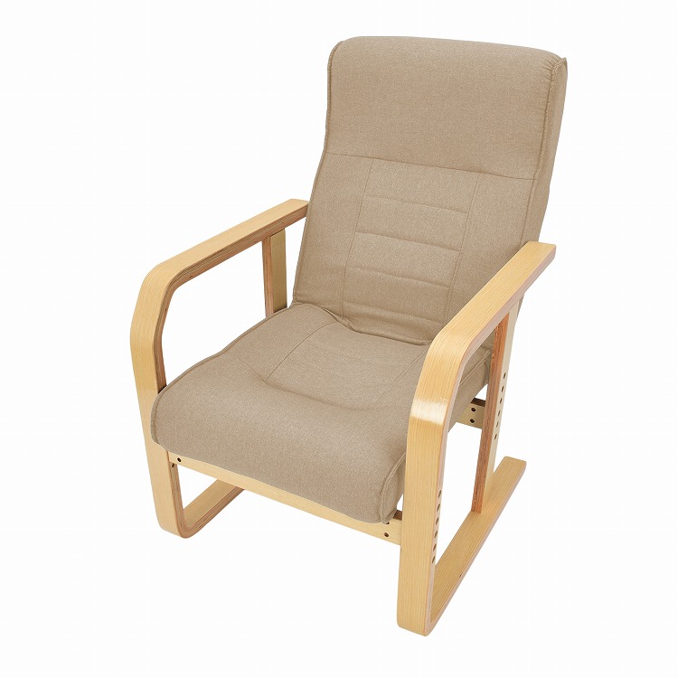 座椅子 1人掛け 高座椅子 肘掛付き ハイバック 腰痛 リクライニング