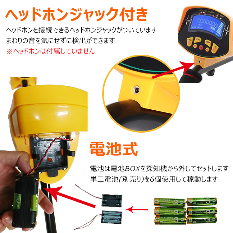 金属探知機 高感度 軽量 携帯 紛失物 アクセサリー 落としもの 探索 電池式 簡単操作 宝探し トレジャー ハンター 埋蔵金 ny082