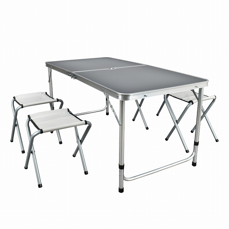 ウッドテーブル　椅子　一体型　テーブルセット 折りたたみ式　キャンプ　椅子4脚 od-table-set_p-01a.jpg