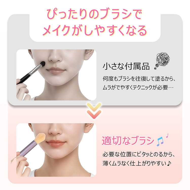 メイクブラシセット 8本セット ケース付き ポーチ付き 化粧筆 フェイス