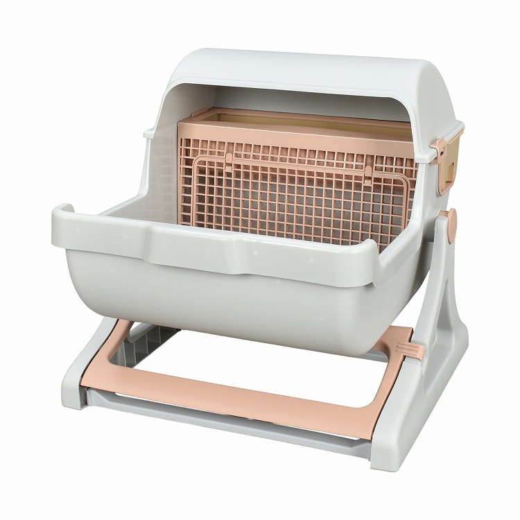 猫トイレ 自動 大型 回転式 猫用トイレ ドーム型 深型 回すだけ 分別