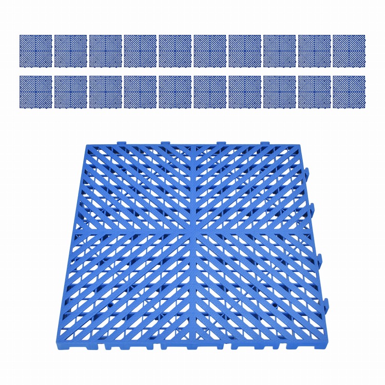 ガレージタイル 同色 20枚 セット フロアタイル 厚さ2.5cm 40cm 頑丈