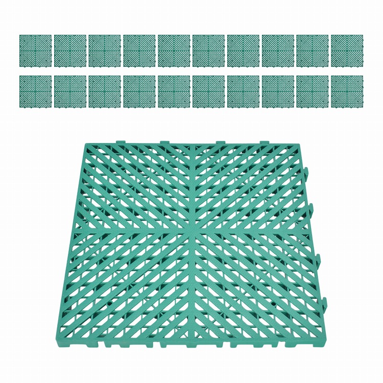 ガレージタイル 同色 20枚 セット フロアタイル 厚さ2.5cm 40cm 頑丈