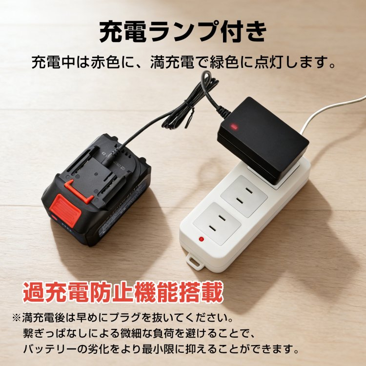 wk036用パーツ 充電器 ACアダプター 過充電防止 除雪機 電動除雪機