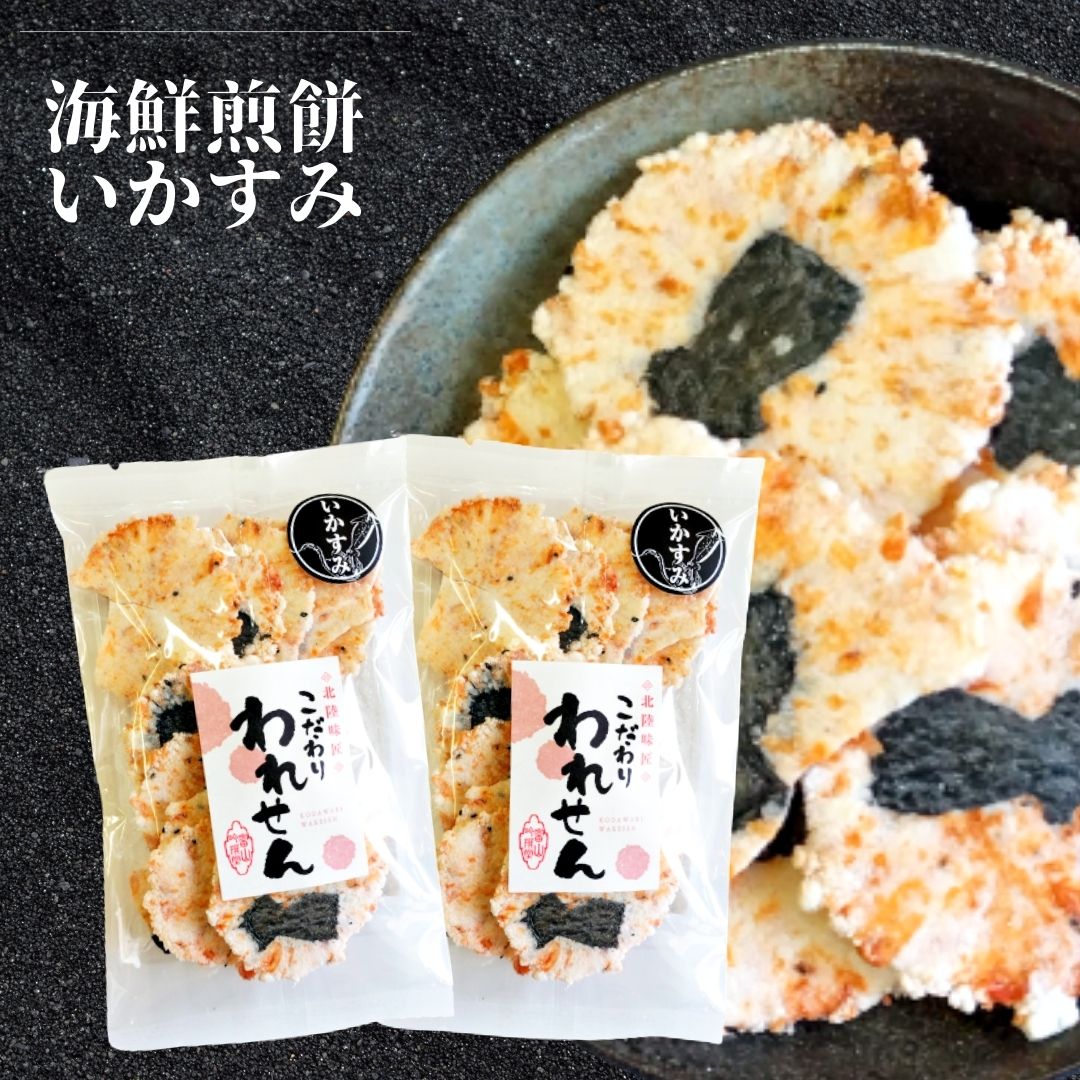 せんべい 訳あり いかすみ 2袋 セット イカ墨 割れせんべい 海鮮