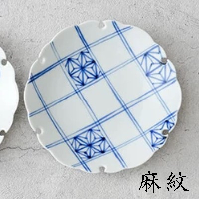 有田焼 雪輪5寸銘々皿 直径約15cm / 伯父山窯 丸皿 和皿 お皿 取り皿