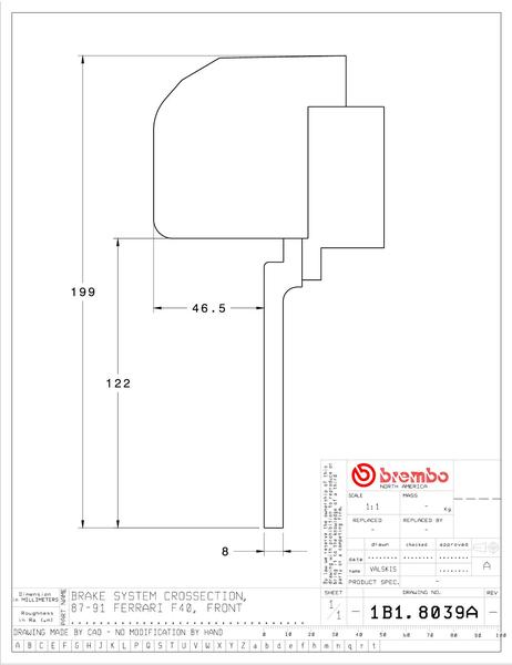 brembo（ブレンボ） F40 ブレーキキャリパー GTキット 1B1.8039A 1B2