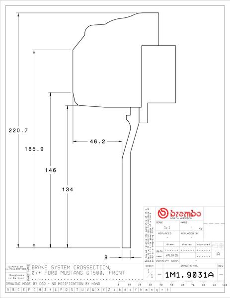 brembo（ブレンボ） マスタング ブレーキキャリパー GTキット 1M1