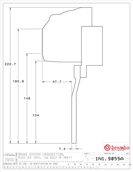 ブレンボ GTキット TT RS 8S 1N1.9055A/1N2.9055A ドリルド/スリット