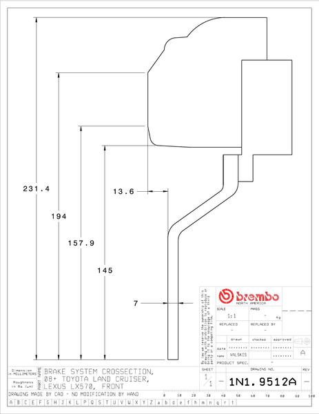 brembo（ブレンボ） ランドクルーザー 200系 ブレーキキャリパー GT