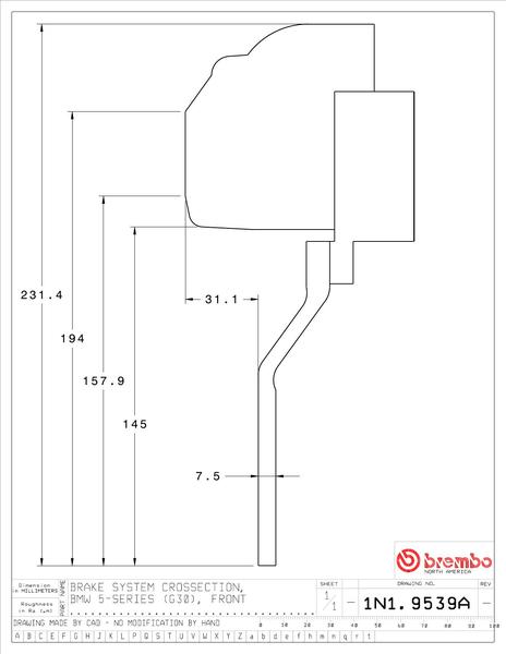 brembo（ブレンボ） G30 ブレーキキャリパー GTキット 1N1.9539A 1N2