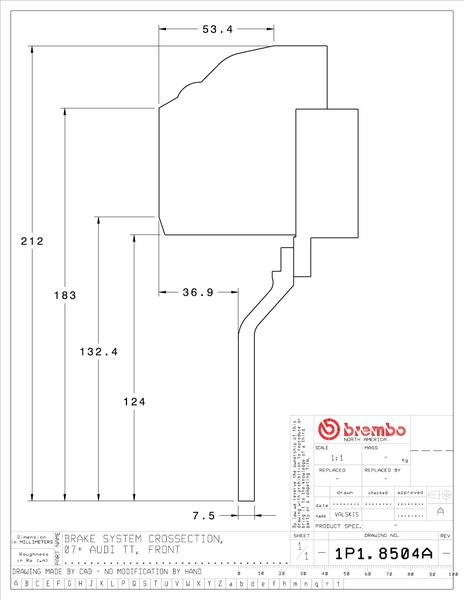 brembo（ブレンボ） TT TTS 8J ブレーキキャリパー GTキット 1P1.8504A