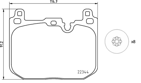 F60(クロスオーバー) YS20 ブレーキパッド フロント左右セット ブレンボ ブラックパッド P06 097 brembo BLACK PAD CROSSOVER_3