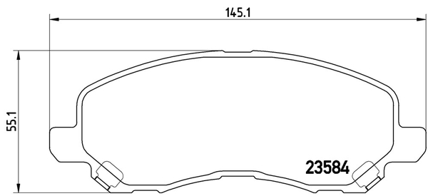 ブレンボ ブラックパッド フロント左右セット ブレーキパッド ギャランフォルティススポーツバック CX3A P11 026 brembo BLACK PAD ブレーキパット｜ktspartsshop｜04