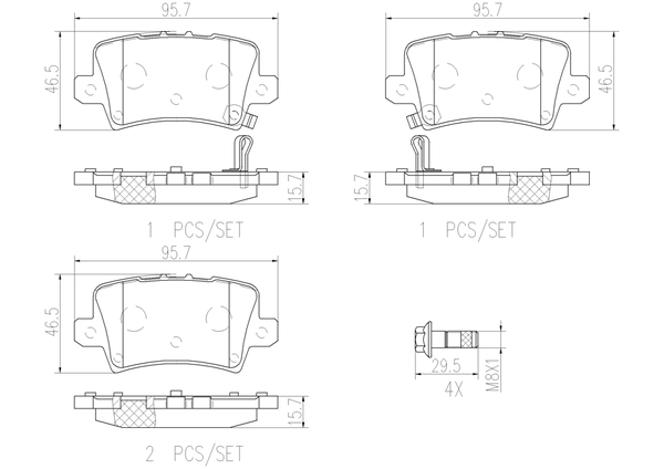 brembo ブレンボ セラミックパッド リア左右セット ブレーキ