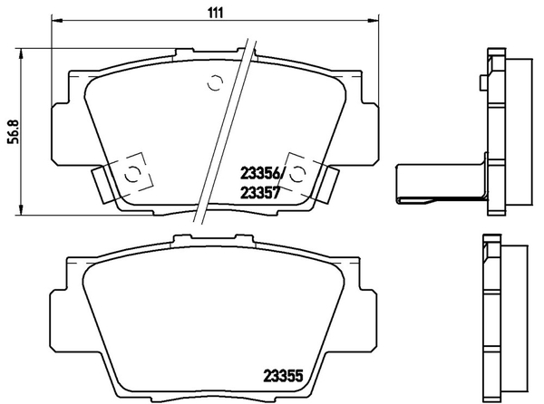 NSX NA1 NA2 ブレーキパッド リア左右セット ブレンボ ブラックパッド P28 040 取付セット brembo BLACK PAD リアのみ ブレーキパット
