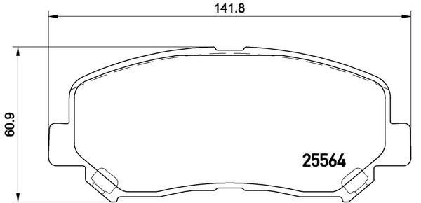 CX-5 KF#P ブレーキパッド フロント左右セット ブレンボ ブラックパッド P49 045 brembo BLACK PAD フロントのみ CX5 ブレーキパット | brembo | 03