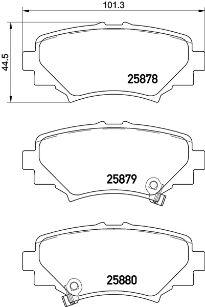 ブレンボ ブラックパッド リア左右セット ブレーキパッド アクセラ