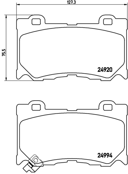 フェアレディZ Z34 HZ34 ブレーキパッド フロント左右セット ブレンボ ブラックパッド P56 089 brembo BLACK PAD フロントのみ FAIRLADY Z ブレーキパット｜ktspartsshop｜04