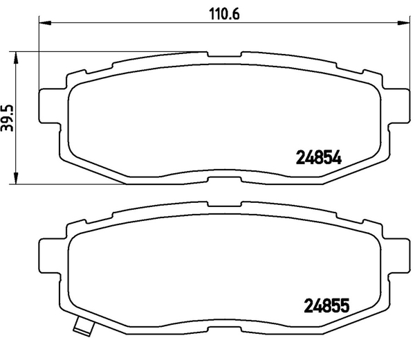 ブレンボ ブラックパッド リア左右セット ブレーキパッド BRZ ZC6 P78