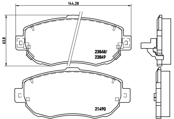 brembo ブレンボ ブラックパッド フロント左右セット ブレーキ
