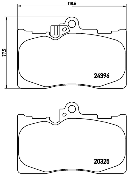 クラウンアスリート GRS204 ブレーキパッド フロント左右セット ブレンボ ブラックパッド P83 072 brembo BLACK PAD フロントのみ CROWN Athlete ブレーキパット｜ktspartsshop｜04