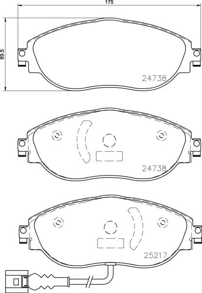 シャラン 7NCAV ブレーキパッド フロント左右セット ブレンボ ブラックパッド P85 131 brembo BLACK PAD フロントのみ Sharan ブレーキパット_3