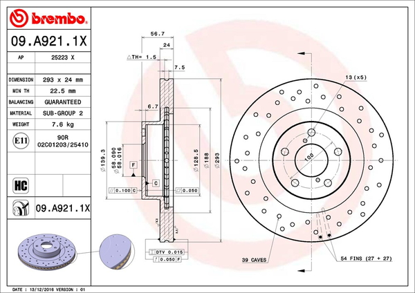 全日本送料無料 左右セット brembo Xtraブレーキローター ブレンボ 