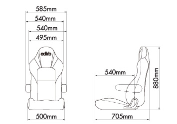 セミバケ ブリッド エディルブ132V シートヒーター付き ブルー レッド グレー I35CVP I35BVP I35LVP BRIDE edirb 車検対応 セミバケットシート | BRIDE | 07