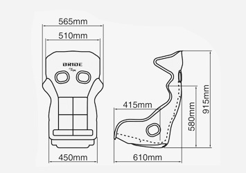 フルバケ ブリッド ゼロRS スーパーアラミド製シェル グラデーションロゴ H01GSR BRIDE XERO 競技専用 フルバケットシート | BRIDE | 04