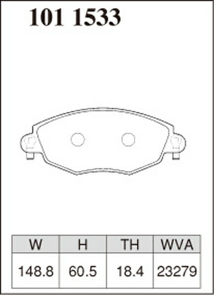 モンデオ WF0 ブレーキパッド フロント左右セット ディクセル Mタイプ 