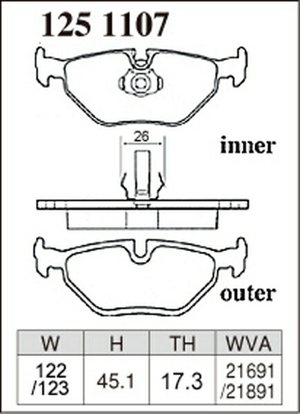 BMW F11(ツーリング) MU44 用DIXCEL ディクセル DIXCEL ディクセル ES ブレーキパッド リアのみ ビガー CC3 92/1～98/10 ES-335112 リア