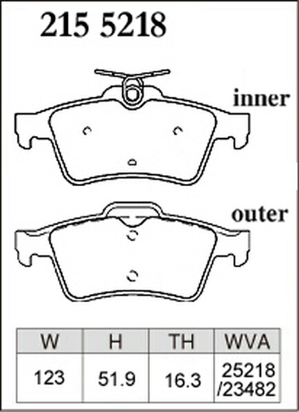DIXCEL 508 SW W2WAH02 ブレーキパッド リア左右セット ディクセル P 
