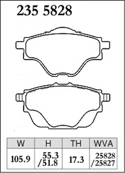 DIXCEL Z ブレーキパッド リア側 C4 PICASSO B785G01/B78AH01 14/10