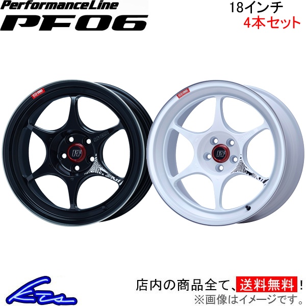 エンケイ パフォーマンスライン PF06 4本セット ホイール【18×10J 5 114 INSET38】ENKEI PerformanceLine アルミホイール 4枚 1台分 :EK wheel4 qq e f2 i b5648k:kts parts shop