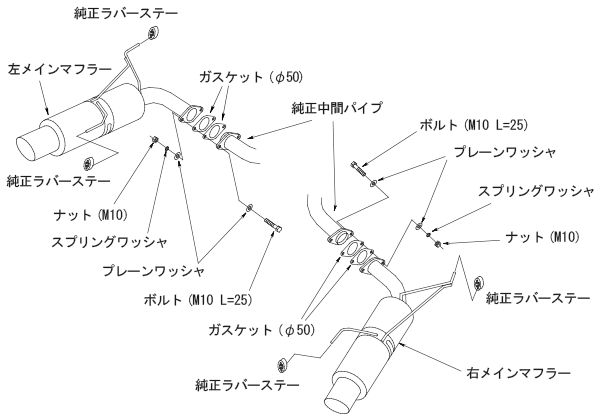レヴォーグ VM4 マフラー HKS ハイパワー スペックL II 31019-AF131 取付セット スペックL2 LEVORG レボーグ スポーツマフラー | HKS | 03