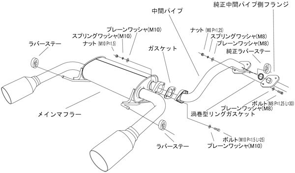 コペン GRスポーツ LA400A マフラー HKS リーガマックスプレミアム 31021-AD003 取付セット COPEN GR SPORT スポーツマフラー｜ktspartsshop｜04