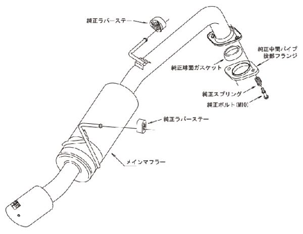 ヤリス MXPA10 マフラー HKS ハイパワー スペックL II 32016-AT127 取付セット スペックL2 YARiS スポーツマフラー | HKS | 03
