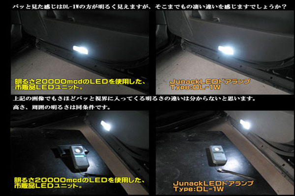 マークII JZX110系 ジュナック LEDドアランプ ホワイト DL-W Junack マーク2 MARK2 MARK II｜ktspartsshop｜04