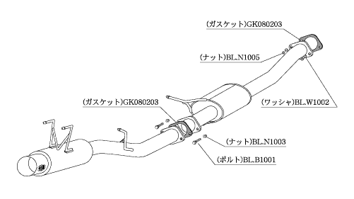 シルビア PS13 KPS13 マフラー 柿本改 ハイパーフルメガN1+Rev. N31331 KAKIMOTO RACING 柿本 カキモト HYPER FULLMEGA N1+Rev. SILVIA スポーツマフラー | 柿本改 | 01
