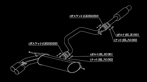 A3スポーツバック 8VCXS マフラー 柿本改 アインザッツ s-622 A6C3034B KAKIMOTO RACING 柿本 カキモト einsatz s-622 Sportback スポーツマフラーの画像