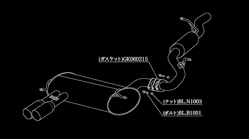 A3スポーツバック 8PCCZF マフラー 柿本改 アインザッツ s-622 A633012C KAKIMOTO RACING 柿本 カキモト einsatz s-622 Sportback スポーツマフラーの画像