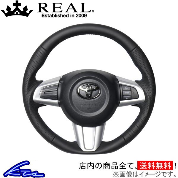 ジャスティ 900系 ステアリング レアル オリジナルシリーズ M90-LPB-BL REAL ソフトDシェイプ 純正同径 ガングリップ JUSTY ハンドル