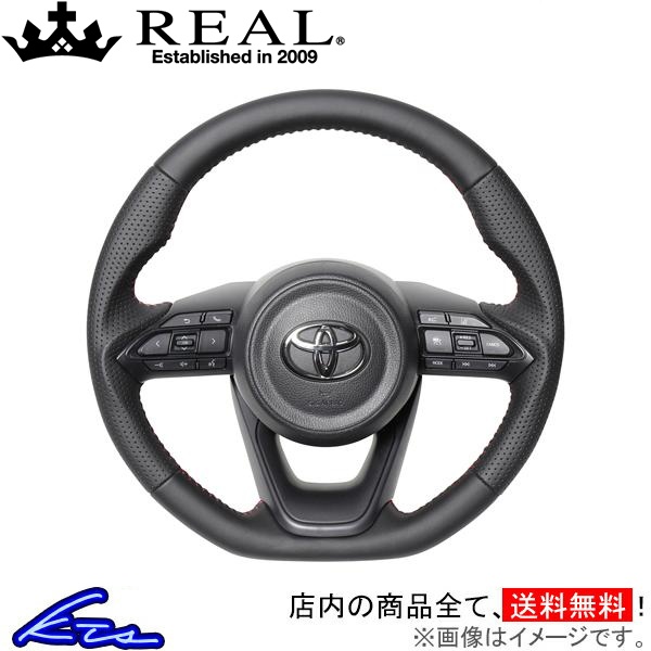 ヤリス 10系 210系 ステアリング レアル オリジナルシリーズ TYE-LPB-RD REAL Dシェイプ 小径 ガングリップ YARiS ハンドル | REAL（車）